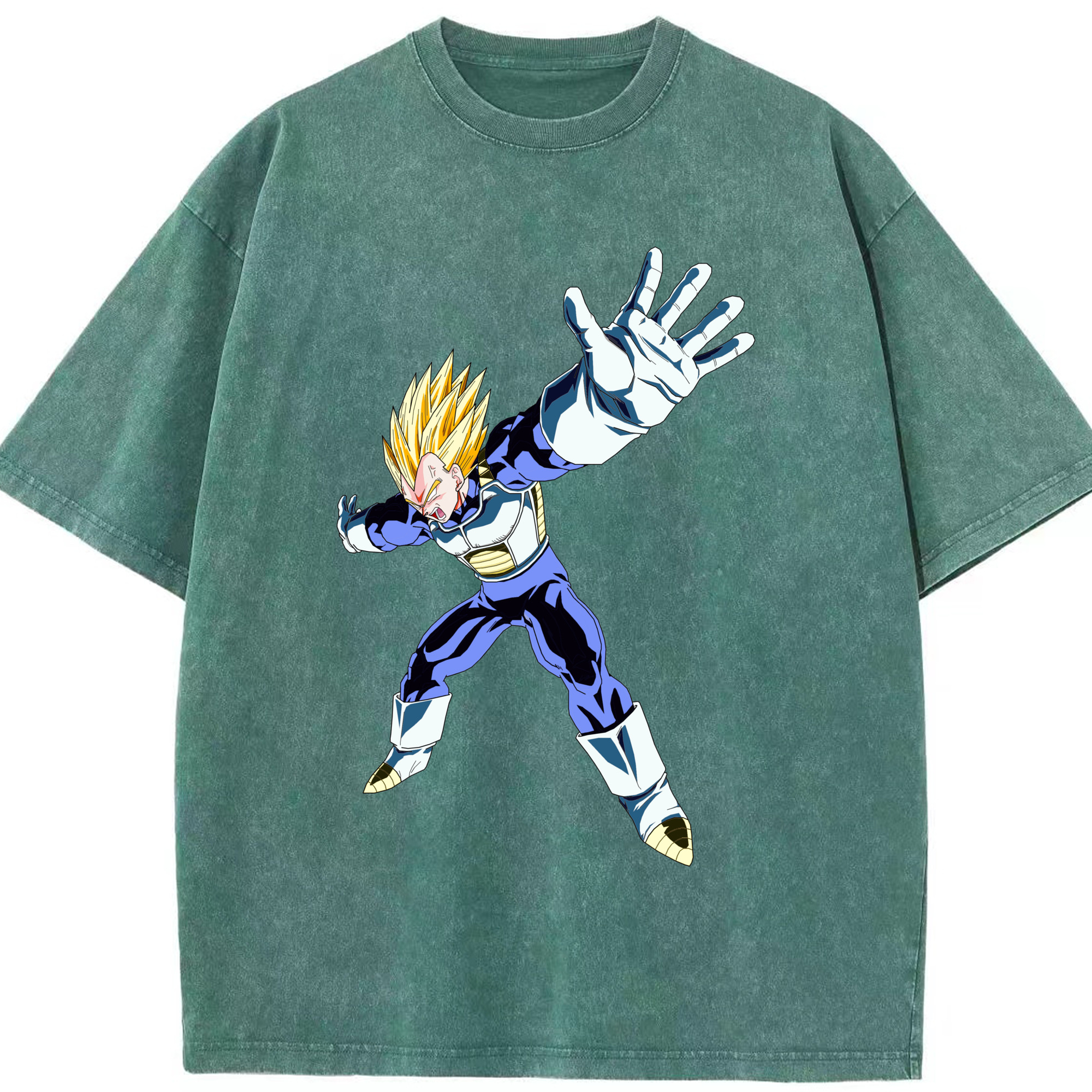 （画像用） ドラゴンボール ベジータ四世（Bejīta Yonsei）DRAGON BALL Vegeta IV 綿100% ヴィンテージ風 半袖Tシャツ（フロントプリント）